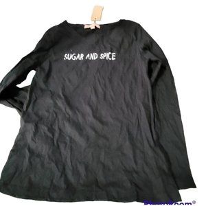 BLIS Sugar And Spice Crew Neck  Sleep Shirt Womens SZ L Long Sleeve NWT